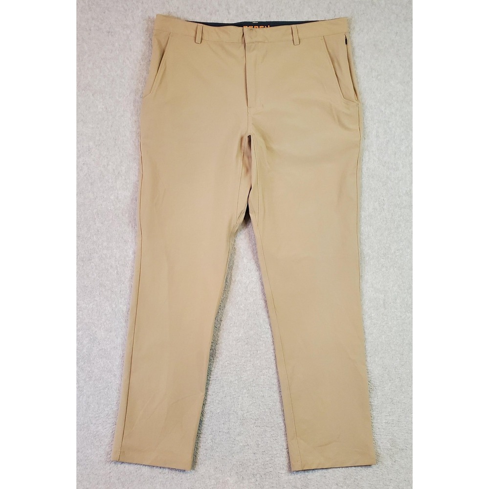TEREN Pants Mens 34x30 Beige Stretch Nylon Insect Repellent Hiking Travel Chino